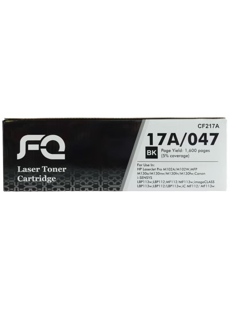 أف كيو خرطوشة حبر 17A CF217A متوافقة مع طابعات HP LaserJet Pro M102 M102a M102w M130 M130a M130fn M130fw M130nw M132 M132a M132fn M132fp M132fw M132n w M132sfnw M132snw (أسود) - Image 1